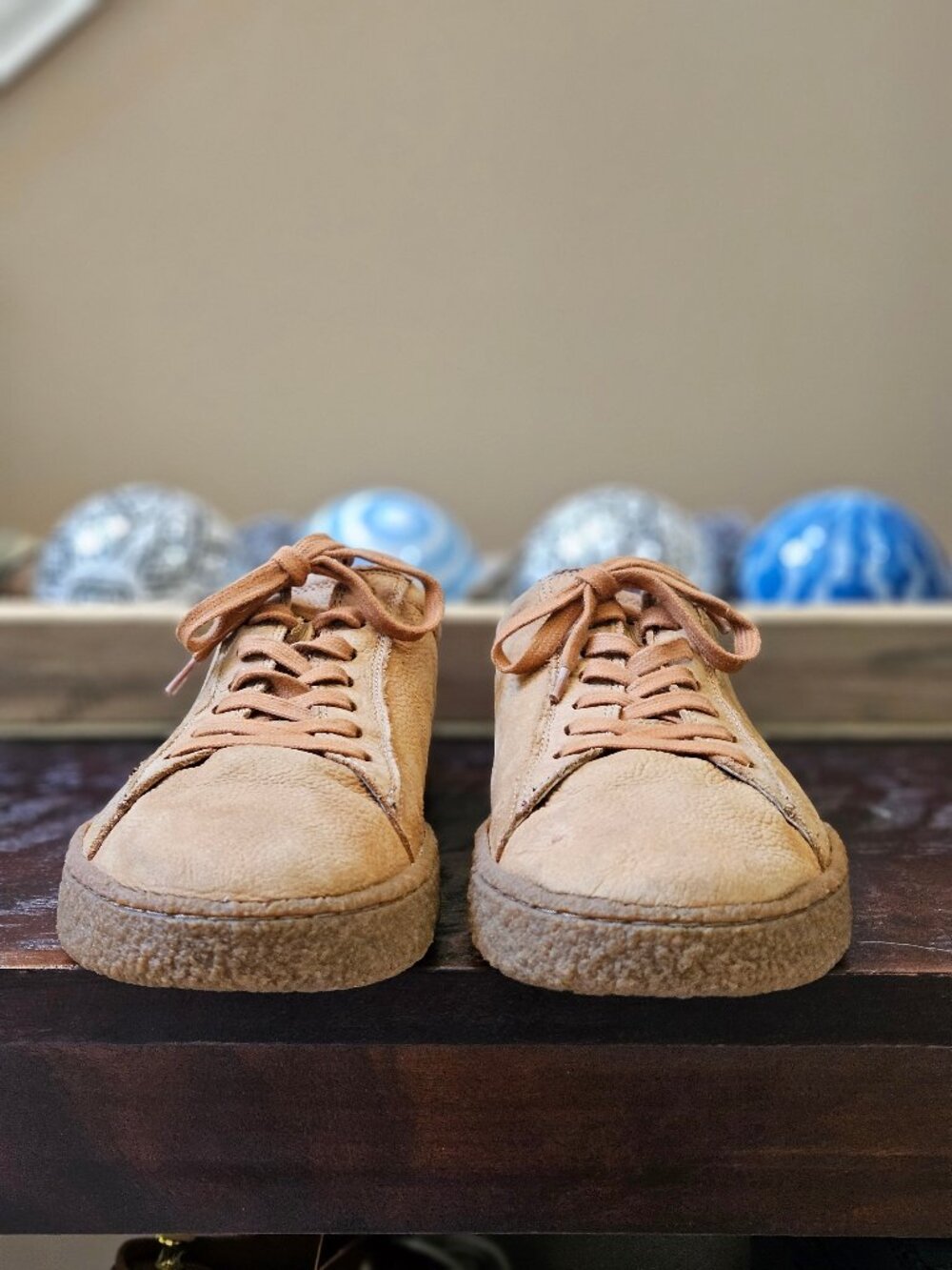 Banana Republic Leather/Nubuck Sneakers, Tan, Sz 13 - Picture 4 of 16